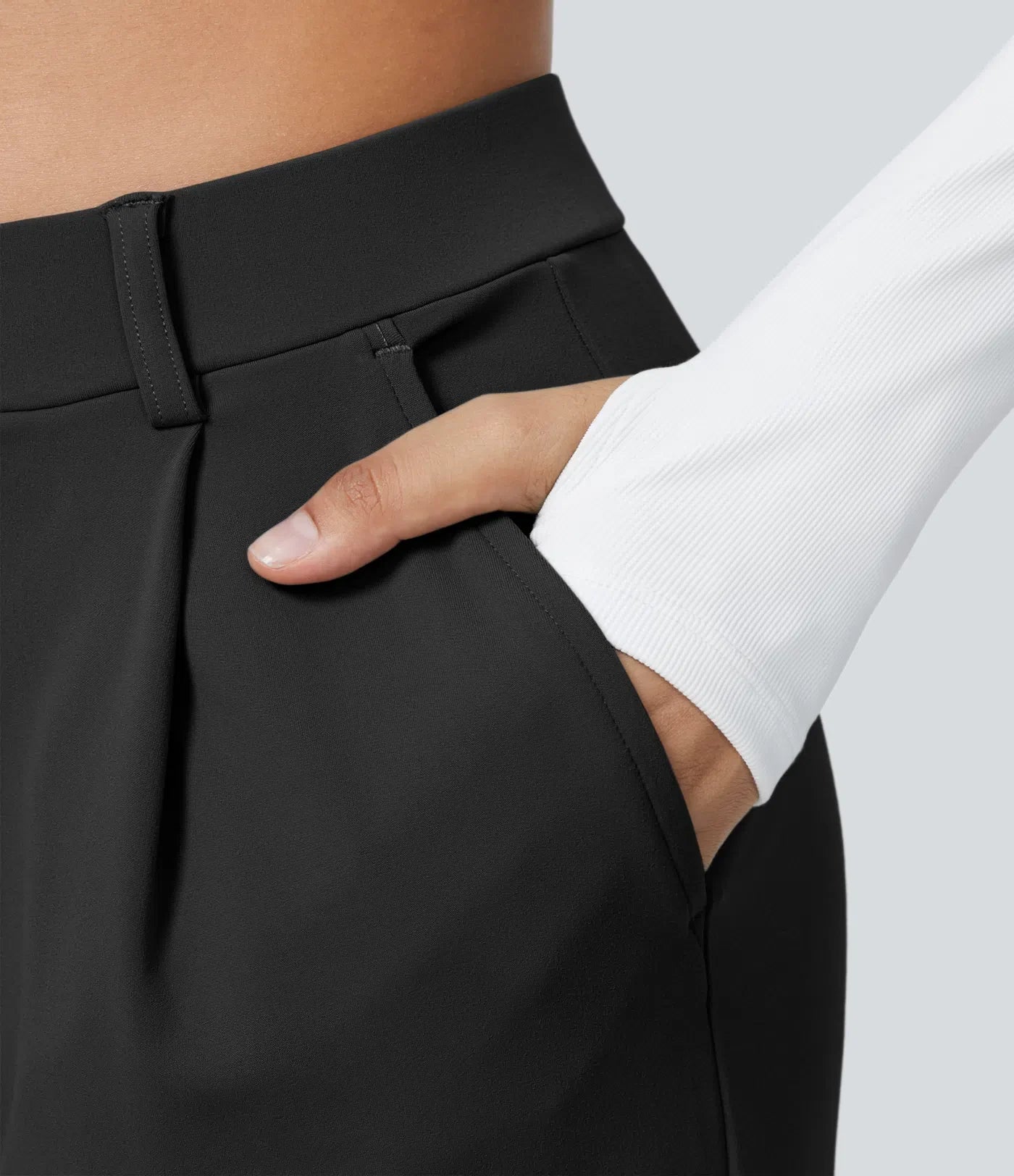 Windora™ Hoge Taille Pantalon met Zijzakken