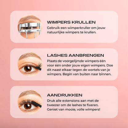 Press-On Wimpers zonder lijm